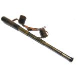 A FOUR-DRAW TELESCOPE impressed 'AITCHISON LONDON / THE TARGET / 2556', approximately 83cm long (