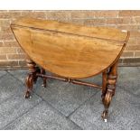 VICTORIAN SUTHERLAND TABLE H 72cm x W 89cm x L 96cm (when extended)
