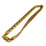 A MARKED 375 FLAT CHAIN LINK BRACELET 17.3cm, weight 5.8grams Condition Report : good, clasp works