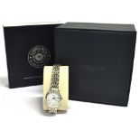 A LADIES LONGINES STEEL BRACELET WATCH From the Elegant collection model L4.309.4, round white