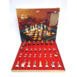 A TRI-ANG 'BATTLE OF AGINCOURT 1413' CHESS SET with weighted, painted plastic composition playing