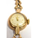 A LADIES 9CT GOLD LONGINES BRACELET WATCH clasp marked 9.375, weight 12.8grams