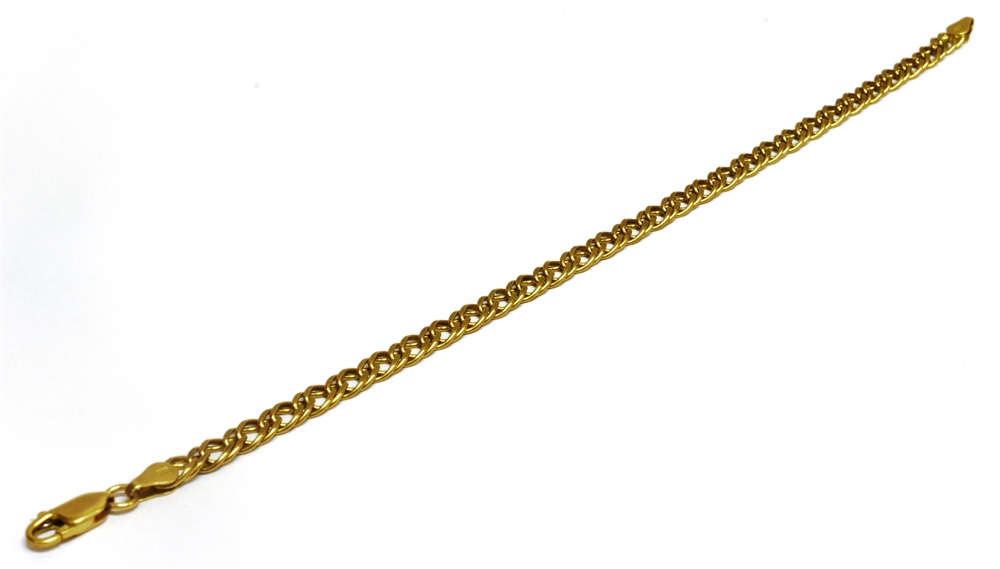 A MARKED 375 FLAT CHAIN LINK BRACELET 17.3cm, weight 5.8grams Condition Report : good, clasp works - Image 4 of 4