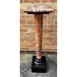 A MARBLE COLUMN 105cm high, the top 27cm square Condition Report : good condition Condition