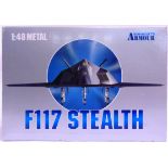 A 1/48 SCALE COLLECTION ARMOUR NO.98063, F-117 STEALTH, U.S. AIR FORCE boxed. Condition Report :