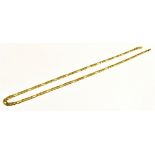 A STAMPED 750 YELLOW METAL FIGARO CHAIN NECKLACE length 47.5cm, weight 19.7grams Condition