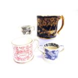 BREWERIANA - FOUR TAUNTON CIDER MUGS comprising a Wade single-handled mug, produced to commemorate