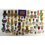 APPROXIMATELY FIFTY-SIX CONTINENTAL EUROPEAN WALKING / MARCHING & OTHER SOUVENIR MEDALS circa mid