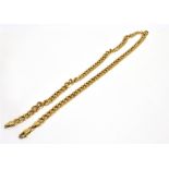 A 9CT GOLD CURB LINK CHAIN NECKLACE The flat curb link chain necklace measuring approx. 48cm in