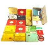 STAMPS - A SMALL PART-WORLD COLLECTION contained in a variety of tobacco and other tins.