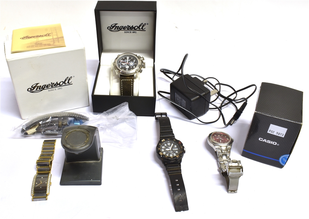 A COLLECTION OF WATCHES AND ACCESSORIES A boxed and cased gents Ingersoll LTD edition water