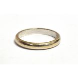 A 22CT WHITE GOLD BAND RING the ring hallmarked for Birmingham 1958, maker SH, ring size K, weight