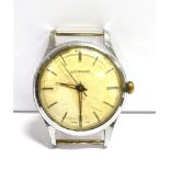 GARRARD GENTLEMENS VINTAGE WATCH HEAD The champagne dial signed GARRARD with silver batons and