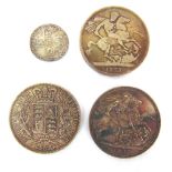 GREAT BRITAIN - ASSORTED SILVER COINAGE comprising a George III (1727-1760) sixpence, 1758; George
