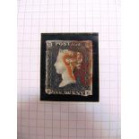 STAMPS - A GREAT BRITAIN COLLECTION including a QV 1d. black, PE, with two margins; QV 1d. reds by