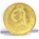 GREAT BRITAIN - VICTORIA (1837-1901), SOVEREIGN, 1887 Jubilee bust.
