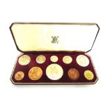 GREAT BRITAIN - AN ELIZABETH II (1952-) CORONATION SPECIMEN SET, 1953 ten coins, crown to