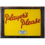 A PLAYER'S CIGARETTES PRINTED GLASS ADVERTISING SIGN FOR THE COOKERY NOOK [TAUNTON] 'Player's