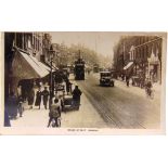 POSTCARDS - READING, BERKSHIRE Sixty-five cards, comprising real photographic views of Broad Street;