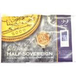 GREAT BRITAIN - ELIZABETH II (1952-), HALF-SOVEREIGN, 2000 on card of issue.