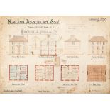 AN ARCHITECTURAL DRAWING OF MITCHELL, TOMS & CO'S NEW INN, LANGPORT, SOMERSET by Arthur Yeomans,