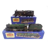 [OO GAUGE]. TWO HORNBY DUBLO LOCOMOTIVES comprising a No.EDLT20, B.R. Castle Class 4-6-0 tender