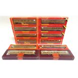 [OO GAUGE]. TWELVE ASSORTED HORNBY L.N.E.R. COACHES simulated teak livery, each boxed. Condition