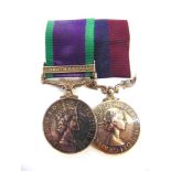A PAIR OF MEDALS TO CORPORAL R.P. BODDIS, ROYAL SIGNALS / ROYAL AIR FORCE comprising the General