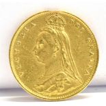 GREAT BRITAIN - VICTORIA (1837-1901), HALF-SOVEREIGN, 1887 Jubilee bust, shield back.
