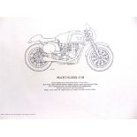 AUTOMOBILIA - MOTORCYCLES Five Kay Prints monochrome prints, comprising the Yamaha TR2; B.S.A.