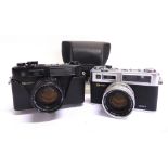 TWO YASHICA ELECTRO 35 CAMERAS comprising one GSN and one GTN, each with a Yashinon DX 1:1.7 f=