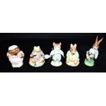 FIVE BESWICK 'BEATRIX POTTER' FIGURINES to include; Johnny Town Mouse; Peter Rabbit; Samuel