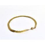 A MARKED 375 SNAKE CHAIN BRACELET Length 18cm, weight 2.5g Condition Report : Working clasp