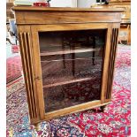 A SMALL MAHOGANY GLAZED BOOKCASE 72cm wide 32cm deep 86cm high Condition Report : good condition,