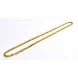 A MARKED 375 ITALY FANCY FLAT LINK TWIST CHAIN Length 44cm approx. weight 10.6g Condition Report :