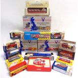 SEVENTEEN ASSORTED DIECAST MODEL VEHICLES by Corgi and others, including A.E.C. Routemaster gift