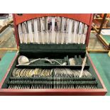 A LARGE CANTEEN OF BUTLER HEIRLOOM EPNS FLATWARE The two drawer cabinet measuring 63 X 38 X 22cm