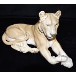 A ROYAL COPENHAGEN FIGURE OF A LIONESS AT REST model 804, 30.5cm long Condition Report : very good