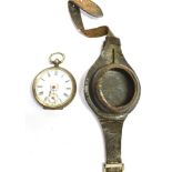 A CONTINENTAL SILVER (800) OPEN FACE POCKET WATCH AND WRISTWATCH the wristwatch comprising an