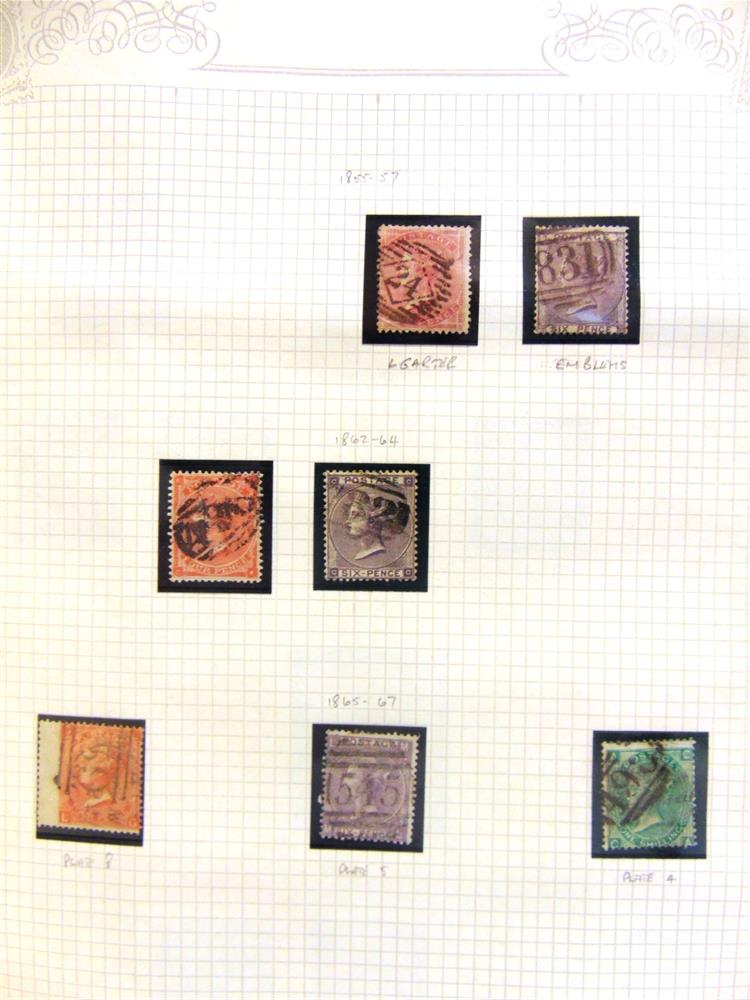 STAMPS - A GREAT BRITAIN COLLECTION including a QV 1d. black, PE, with two margins; QV 1d. reds by - Image 8 of 11