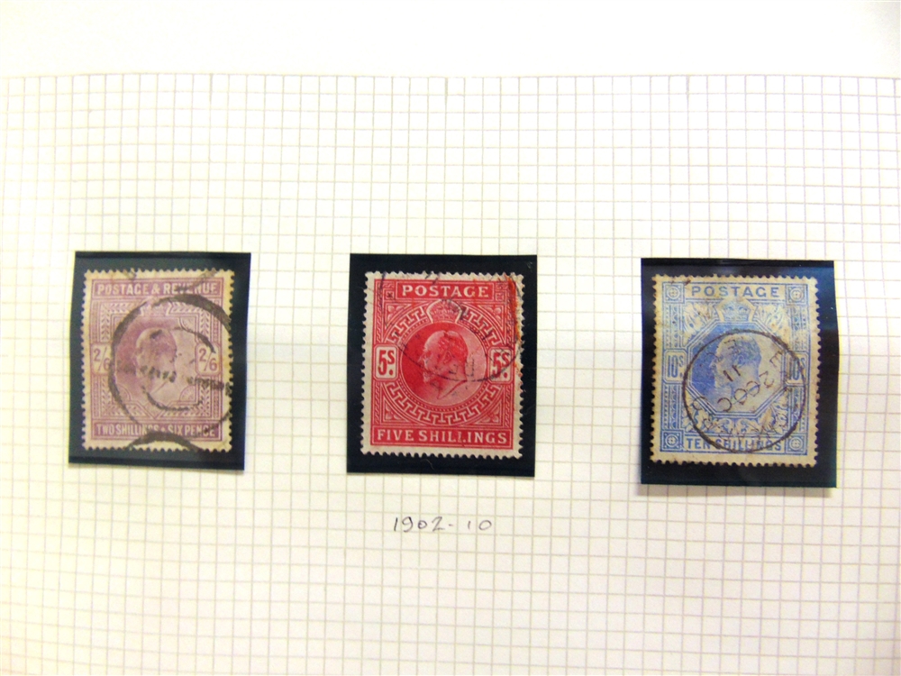 STAMPS - A GREAT BRITAIN COLLECTION including a QV 1d. black, PE, with two margins; QV 1d. reds by - Image 2 of 11