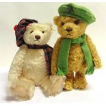 TWO STEIFF COLLECTOR'S TEDDY BEARS comprising 'Hamish' (EAN 654459), Danbury Mint exclusive, ecru,