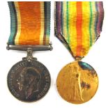 A GREAT WAR PAIR OF MEDALS TO PRIVATE H.J. MASTERMAN, KING'S ROYAL RIFLE CORPS comprising the