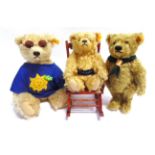 THREE STEIFF COLLECTOR'S TEDDY BEARS comprising 'Sunny' (EAN 654473), Danbury Mint exclusive,