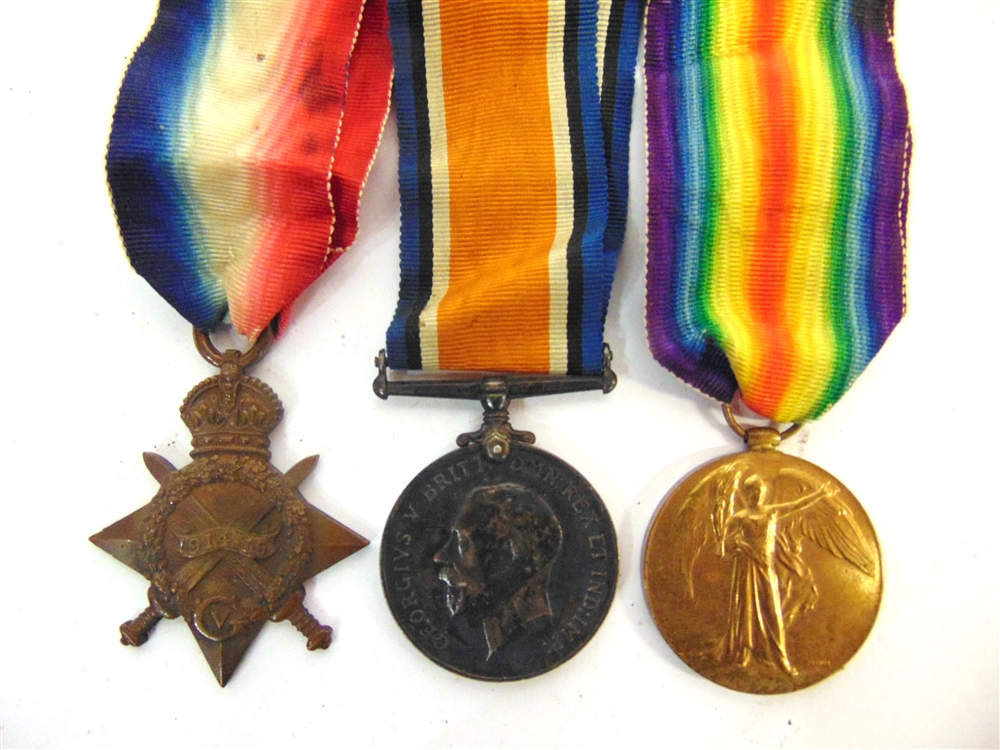 A GREAT WAR TRIO OF MEDALS TO LIEUTENANT A.R. HAYFORD, WILTSHIRE REGIMENT comprising the 1914-15