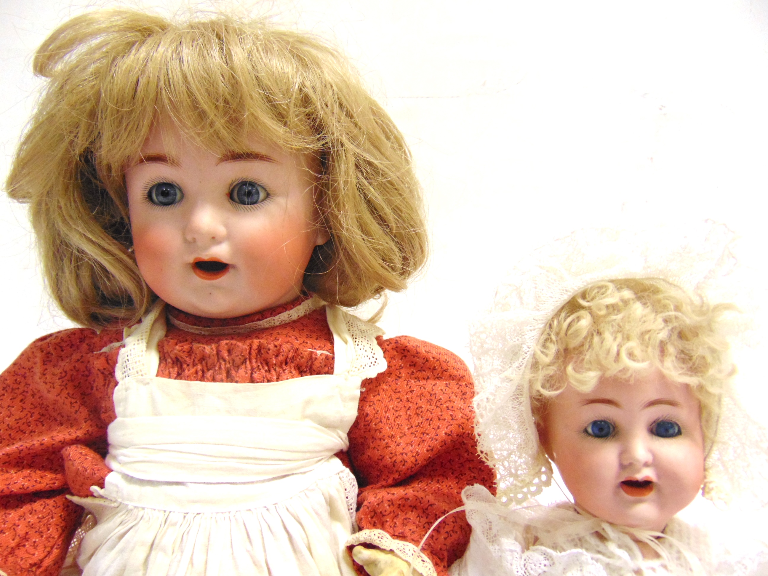 TWO BISQUE DOLLS comprising a John Bing [S. & Q.] bisque socket head doll, with a replacement - Image 2 of 2