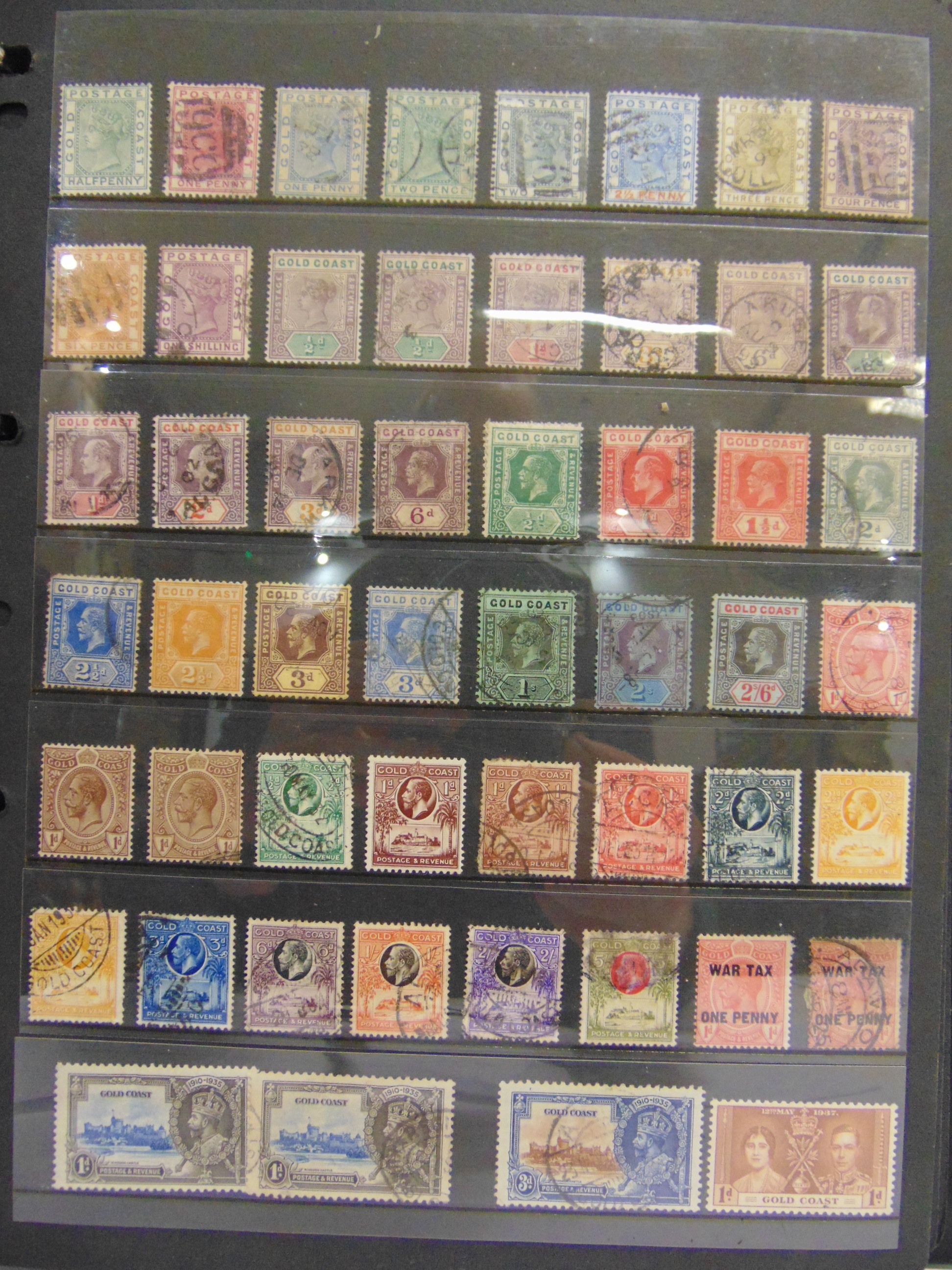 STAMPS - A PART-WORLD COLLECTION including the Falkland Islands, Fiji, The Gambia, Gold Coast /