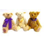THREE STEIFF COLLECTOR'S TEDDY BEARS comprising 'The Millennium Bear' (EAN 654701), Danbury Mint
