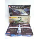 SEVEN ASSORTED 1/72 SCALE UNMADE PLASTIC AIRCRAFT KITS including a Monogram B-36 Peacemaker; Testors