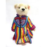 A STEIFF COLLECTOR'S TEDDY BEAR 'JOSEPH' (EAN 037238), ecru, wearing Technicolor Dreamcoat,